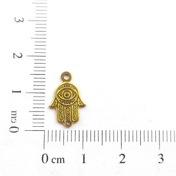 AC LATÃO MÃO HAMSA POLHO GREGO 1 ARG 1 FURO