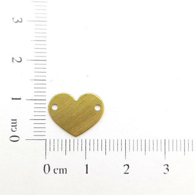 AC LATÃO CORAÇÃO M LISO 2 FUROS