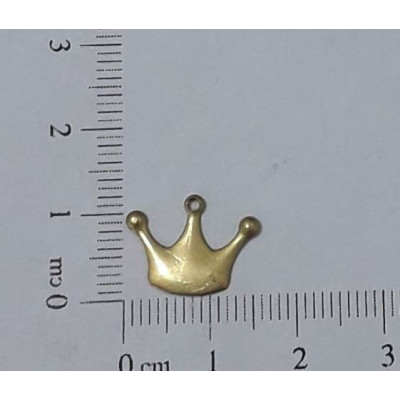 AC LATÃO COROA G 12MM 1 FURO