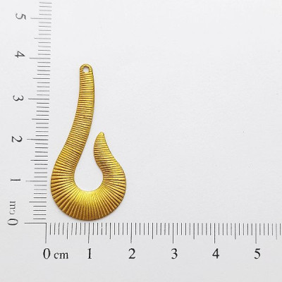 AC LATÃO GANCHO DIREITO TXT LINHAS 1 FURO