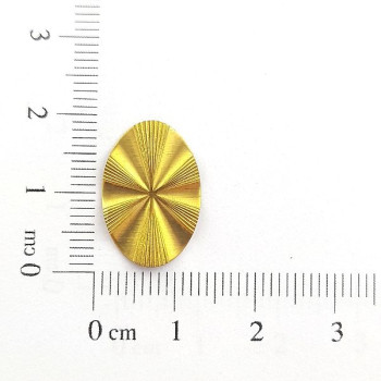 AC LATÃO OVAL M COMPRIDO ONDULADO TXT S/ FURO