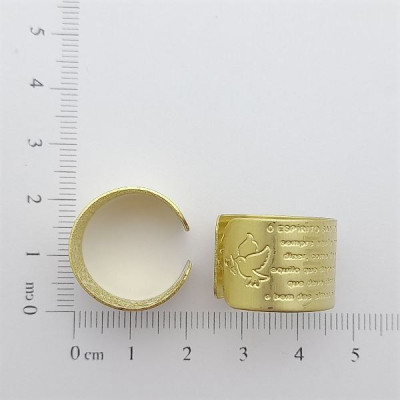 AC LATÃO ANEL REGULAVEL ESPIRITO SANTO 2 FUROS