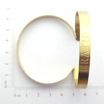 AC LATÃO BRACELETE GRATIDÃO S/ FURO