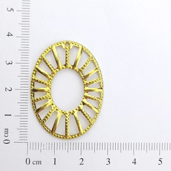 AC LATÃO OVAL VZD TRABALHADO 1 FURO