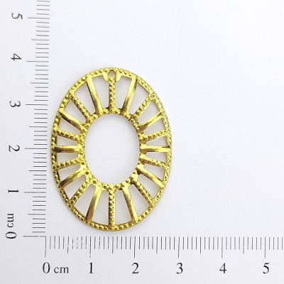 AC LATÃO OVAL VZD TRABALHADO 1 FURO