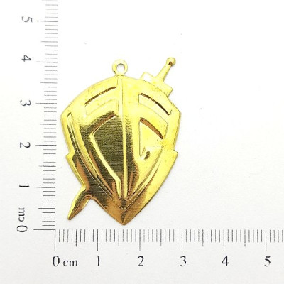 AC LATÃO ESCUDO FÉ G CHEIO LISO 1 ARG