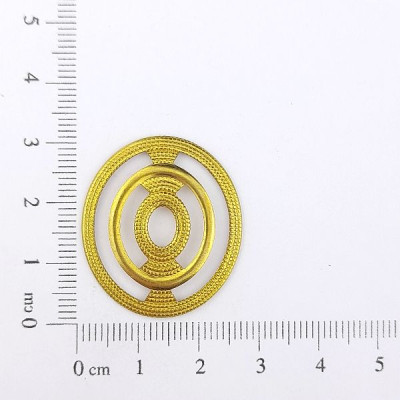 AC LATÃO OVAL TRIPLO VZD LISO E TXT S/ FURO