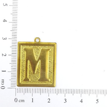 AC LATÃO PLACA TXT LETRA M 1 ARG