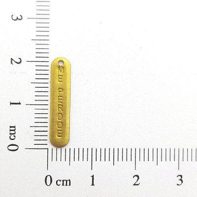 AC LATÃO PLAQUINHA ME PERDOE 1 FURO