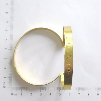 AC LATÃO BRACELETE FASES DA LUA 2 FUROS