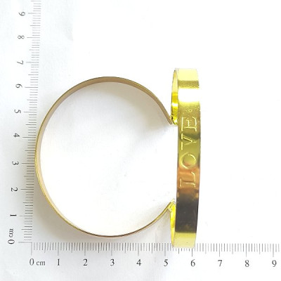 AC LATÃO BRACELETE LOVE S/ FURO