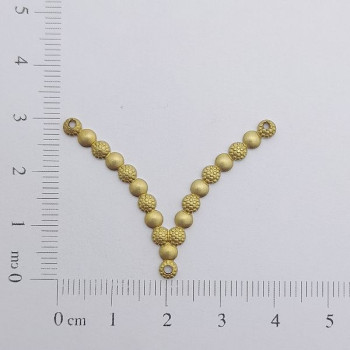 AC LATÃO REDONDOS FORMATO V LISO E TXT 1 FURO