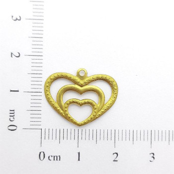 AC LATÃO CORAÇÃO FIO TRIPLO TXT LISO 1 ARG