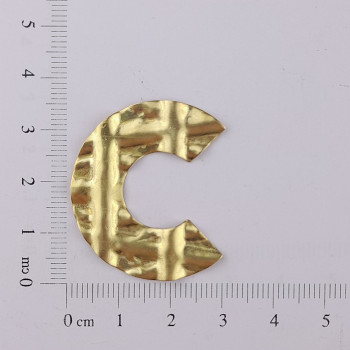 AC LATÃO MEIA LUA AMASSADA 35MM S/ FURO