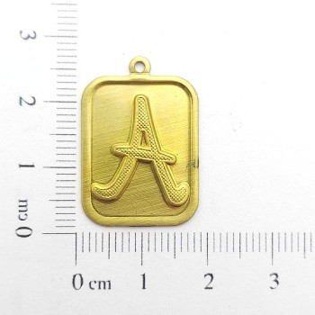 AC LATÃO PLACA LISA LETRA A 1 ARG