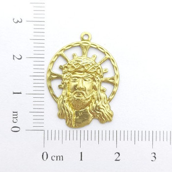 AC LATÃO FACE DE CRISTO G COROA 1 ARG